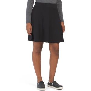 Cynthia Rowley Zipper Back Black Knit Skater Skirt
